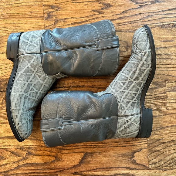 Justin Genuine Elephant Cowboy Boots EUC Size 8.5D (medium width) - Picture 6 of 9